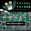 Decorazioni per nail art 240 pezzi/scatola Nail art di Natale Tipo di forme Fascino 3D in lega metallica con strass Punte per unghie Decorazioni per manicure fai da te 231202