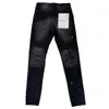 Jeans viola da uomo Jeans firmati Moda motociclisti strappati invecchiati Pantaloni cargo in denim da donna per uomo Pantaloni neri PU7022