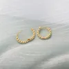 Orecchini a cerchio in vero argento sterling 925 alla moda intrecciati piccoli per le donne, moda, colore oro, regalo di gioielli per l'orecchio