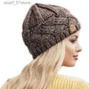 Beanie/Skull Caps New Knitted Hat Woolen Yarn Men's Women's Vintage Style Beanies Diamond Plaid Autumn Winter Woolen Hat Warm AccessoriesL231202