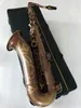 Foto real personalizado mark vi saxofone tenor saxofone 95% cópia instrumentos de alta qualidade cobre antigo simulação latão com caso