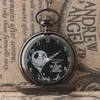 Fashionable and trendy Christmas horror skull flip pocket watch for male and female students gift hanging watch pocket watch