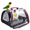 Fågelburar bärbara klara fågelpapegoft Transportburet andas Bird Travel Bag Liten Pet Rabbit Guinea Pig Bird Parrot Outdoor Bag 231201