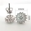 Stud luomansi 0,5ct 5mm d kolczyki S925 Srebrne zdanie Diamond Test Women Jewelry Party Prezent urodzinowy 231201