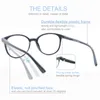 Lunettes de soleil 4-Pack Lunettes de lecture rondes classiques Lunettes de vue surdimensionnées Cadre Femmes Hommes Flexble Spring Charnière Confort Porter avec dioptrie