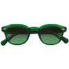 Óculos de sol clássico retro-vintage depp redondo acetatos uv400 fulltint gradiente óculos l m s moda estrela modelo óculos