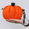 Evening Bags Women Quilted Tote Bag Pumpkin Crossbody Handbag Down Shoulder Padded Sling Pouch Novelty Halloween Girl Purse Bolsa