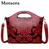 Evening Bags MOTAORA Women Leather Shouder Bag 2023 High Quality Chinese Style Tote Vintage Embossed Handbag Floral Retro Ladies 231201