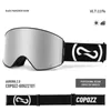Ski Goggles Copozz Magnet Professional Professional Uv400 Ochrona przeciw mężczyzn dla mężczyzn Kobiety Snowboard Snowboard Quickchange Snowboard 231202