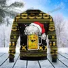 Pulls pour hommes PLSTAR Christmas Cheer Beer 3D imprimé laid pull hiver unisexe décontracté chaud tricots pull MY21