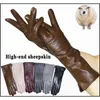 Rękawiczki bez palców skórzane rękawiczki damska owcza skóra średniej długości plus aksamitne zagęszczone zimowe ciepło kolorowy styl ekranu 231201
