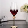 Verres à vin 2 pièces, gobelet en cristal à tige tirée rouge, verre de personnalité fait à la main, tasse de dégustation, tasse à domicile, Bar, fête de mariage, utilisation