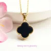 Nouveau collier Van Clover Fashion Classic Natural ONYX CLOVER PENDANT Collier Jade Jewelery Ladies cadeau