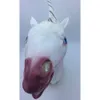 Halloween chien cheval roi licorne cheval masque Cosplay animal couvre-chef latex couvre-chef émail accessoires de fête