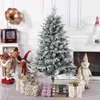 PE mixed white flocked Christmas tree with little snow encrypted simulation spray snow large Christmas number indoor decoration