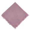 Scarves 75cm Tassel Head Scarf Casual Sunscreen Soft Square Neck UV Protection Korean Style Pure Color Shawl Travel