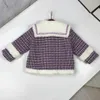 Nouveau bébé designer veste revers manteau enfant en bas âge Taille 120-160 vêtements d'hiver pour enfants Ajouter du coton et de la laine de lapin vêtements d'extérieur pour enfants Nov25