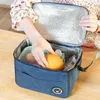 Stoviglie Borsa da pranzo portatile Scatola termica Borsa da pranzo resistente e impermeabile per ufficio con custodia isolata per organizer con tracolla