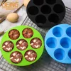 Baking Moulds 7 Holes Airfryer Silicone Pot Muffin Cup Mold Air Fryer Accessories Cake Cup Mold Microwave Oven Silicone Baking Pan For Pastry 231202