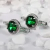 Висячие серьги Fleur Esme Charms Punk Christmas Wedding для женщин и мужчин Подарки Drop Peridot Кубический цирконий с родиевым покрытием R3192D