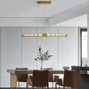 Pendant Lamps Light Luxury Hollow Dining Room Chandelier Simple Modern Table Bar Lamp Creative Office Strip