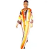 Vêtements ethniques Deux pièces Ensemble Afrique Vêtements Africain Dashiki Mode Stripe Imprimer Costume Top et Pantalon Pantalon Fête Pour Femmes Tenues