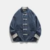 Men's Jackets Autumn Retro Corduroy Stand Collar Jacket Chinese Style Casual Loose High Street Jackest Men Tops Overcoat Male Clothes