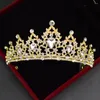 Klipy włosów ślub Tiara Crystal Princess Fashion Bride Rhinestone Crown Crown Akcesoria biżuterii