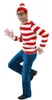 Ethnische Kleidung „Wo ist Wally Waldo TV-Cartoon-Junggesellenabschied-Outfit“ für Erwachsene, Herren-Kostüme, Halloween-Kostüm