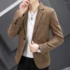 Herrenanzüge Boutique S-4XL Mode Elegant Gentleman Jugend Business Casual Dünnes Kleid Fein kariert Britischer Stil Koreanische Version Blazer