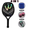 Tennis Rackets Camewin Adult Professional Full Carbon Beach Tennis Racket 4 IN 1 Soft EVA Face Raqueta With Bag Unisex Equipment Padel Rackets 231201