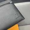 Borsa firmata Famou Lettera di marca francese Portafoglio da uomo Borsa Deigner Borsa portatile in vera pelle di alta qualità di lusso Fahionable Claic Saleman Clip Bag Grande capacità