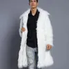 Männer Pelz Faux Mode Herren Mantel Lange Mäntel Solide Verdickte Warme Square Neck Langarm Jacke für Männer Kleidung Strickjacken 231201