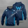 Sweats à capuche pour hommes 2023/2024 Nouveaux sweat-shirts de l'équipe de course de Formule 1 F1 Printemps et automne Williams 3D imprimé rue unisexe Zip Ktfi