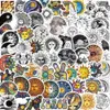 60pcs Vintage Sun and Moon stickers Gothic graffiti Stickers for DIY Luggage Laptop Motorcycle Bicycle S