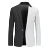 Herrdräkter trendiga formella affärsdräkt Blazer Slim Fit Office Jacket Outwear White/Red M 2xl lämplig för våren och hösten