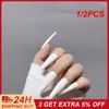 Faux ongles 1/2pcs manucure patch nail art autocollant adhésif amélioration bande imperméable complète