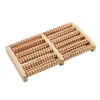 Foot Care 3 5 Row Wooden Roller Wood Massage Reflexology Relax Relief Massager Spa Gift Anti Cellulite Tool 231202