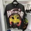 남성 티셔츠 2023 Hellstar 셔츠 짧은 소매 티 남자 여자 고품질 스트리트웨어 힙합 패션 티셔츠 지옥 스타 hellstar 짧은 066 9