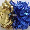 Cheerleading Cheerleader Pom poms Baton Handle Fire/Rainbow Cor Totalmente Shinny Competição Poms 231201