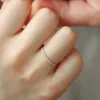 Cluster Ringen BOAKO S925 Sterling Zilveren Vinger Voor Vrouwen Meisje Minimalistische Enkele Rij Kristallen Trouwring Luxe CZ Gestapelde Hand Sieraden