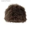 Beanie/Skull Caps Y2K Europe och America Hats Autumn and Winter New Fox Fox Fur Hair Imitation Mink Fur Hat Kvinnlig förtjockning Varm plyschfiske CL231202