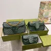 Yüksek kaliteli tasarımcı çanta marmont çanta çanta deri zincir çanta omuz çantaları moda metalik crossbody tasarımcısı kadın çanta çantaları cüzdan doğum günü hediyesi 001a