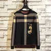 Designer Men Womens Sweater Mens Fashion Plaid Jacquard Pullover Sweaters Couples Round Neck Knit Wear Clothing Size S-XL