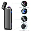 Mini Cross Dual Arc USB Lighter Touch Sensing Portable Outdoor Windproof Plasma Pulse Flamelös Metal Men's Women's Gift