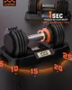 Dumbbells Dumbbell 25lb Weights - 1-Sec Adjustable Single 5 In 1 Free With Anti-Slip Metal Handle Exercise &am