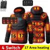 Vestes pour hommes Hommes 9 zones veste chauffante USB hiver extérieur vestes de chauffage électrique chaud Sprots manteau thermique vêtements veste en coton chauffant 231201