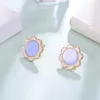 스터드 귀걸이 ful lacquer sun flower for Women Alloy Earring Fashion Party Bowcle d 'Oreille Femme 2023