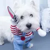 Hundebekleidung Hunde Kleidung mit Messer Perückenkappe Haustier Kostüm kreativ Vier Größe Polyester Funny Herbst Winter warmes weiche bequeme Haustiere Kleidung Kleidung