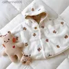 Kläder sätter baby Cape Korean Style Baby Clothes Network filt Cloak Windbreaker för nyfödda Spädbarnsjacka Girl Boy Coat Mor Kidl231202